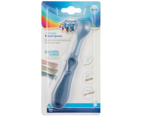 Набір дитячого посуду Canpol babies Kожечка cкладна дорожня - блакитна (56/611_blu), зображення 5 Набір дитячого посуду Canpol babies Kожечка cкладна дорожня - блакитна (56/611_blu), зображення 5