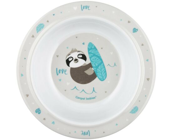 Тарелка детская Canpol babies Exotic Animals на присоске 270 мл Серая (4/519_grey), изображение 2 Тарелка детская Canpol babies Exotic Animals на присоске 270 мл Серая (4/519_grey), изображение 2