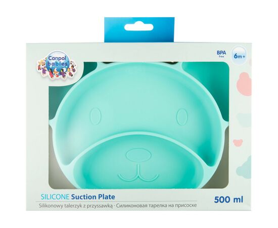 Тарелка детская Canpol babies Мишка на присоске Бирюзова (51/401_tur), изображение 2 Тарелка детская Canpol babies Мишка на присоске Бирюзова (51/401_tur), изображение 2