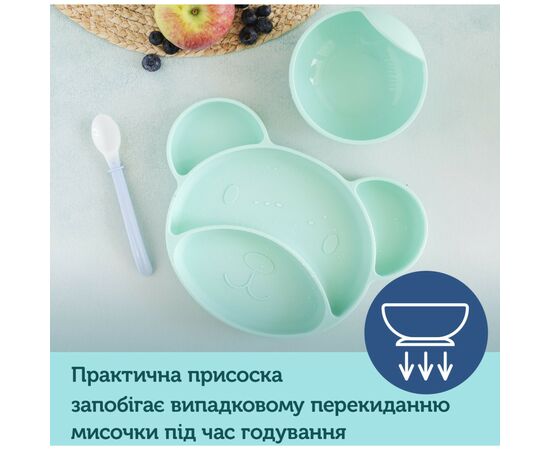 Тарелка детская Canpol babies Мишка на присоске Розовая (51/401_pin), изображение 4 Тарелка детская Canpol babies Мишка на присоске Розовая (51/401_pin), изображение 4