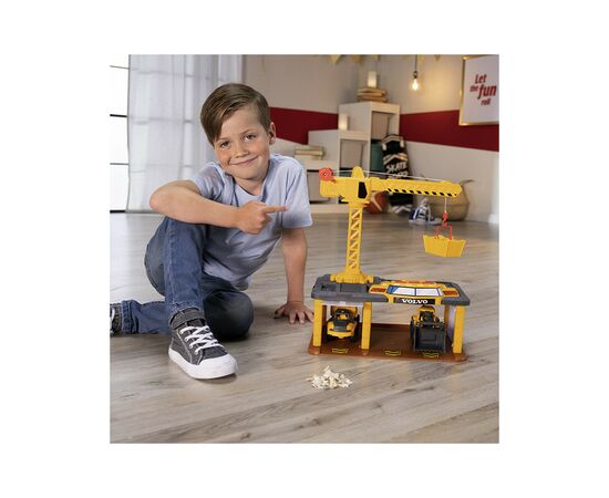 Игровой набор Dickie Toys Вольво. Строительная станция со звуковыми и световыми эффектами, 2 машины (3726009), изображение 4 Игровой набор Dickie Toys Вольво. Строительная станция со звуковыми и световыми эффектами, 2 машины (3726009), изображение 4