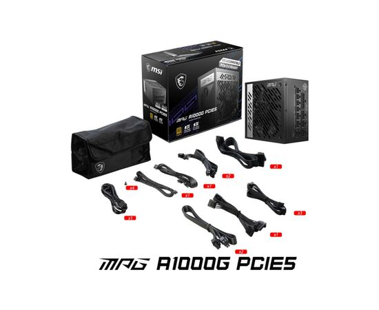 Блок питания MSI 1000W (MPG A1000G PCIE5), изображение 6 Блок питания MSI 1000W (MPG A1000G PCIE5), изображение 6