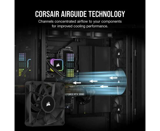 Кулер для корпуса Corsair AF120 Elite High-Performance Black (CO-9050140-WW), изображение 5 Кулер для корпуса Corsair AF120 Elite High-Performance Black (CO-9050140-WW), изображение 5