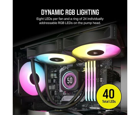Система водного охлаждения Corsair iCUE H100i Elite LCD XT Display Liqui (CW-9060074-WW), изображение 4 Система водного охлаждения Corsair iCUE H100i Elite LCD XT Display Liqui (CW-9060074-WW), изображение 4