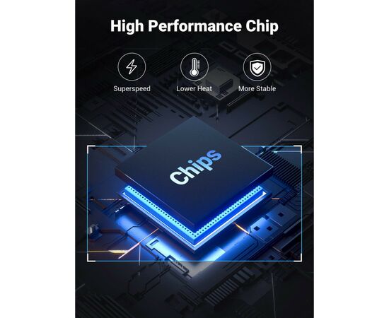 Переходник USB 3.0 Type-А to SATA III (F) CR108 Ugreen (20611), изображение 2 Переходник USB 3.0 Type-А to SATA III (F) CR108 Ugreen (20611), изображение 2