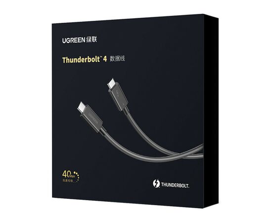 Дата кабель USB 4.0Type-C to Type-C 0.8m THUNDERBOLTUS501 8K40Gbps Black Ugreen (30389), изображение 2 Дата кабель USB 4.0Type-C to Type-C 0.8m THUNDERBOLTUS501 8K40Gbps Black Ugreen (30389), изображение 2