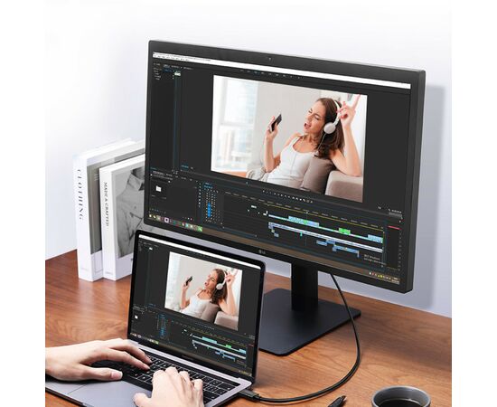 Дата кабель USB 4.0Type-C to Type-C 0.8m THUNDERBOLTUS501 8K40Gbps Black Ugreen (30389), изображение 8 Дата кабель USB 4.0Type-C to Type-C 0.8m THUNDERBOLTUS501 8K40Gbps Black Ugreen (30389), изображение 8