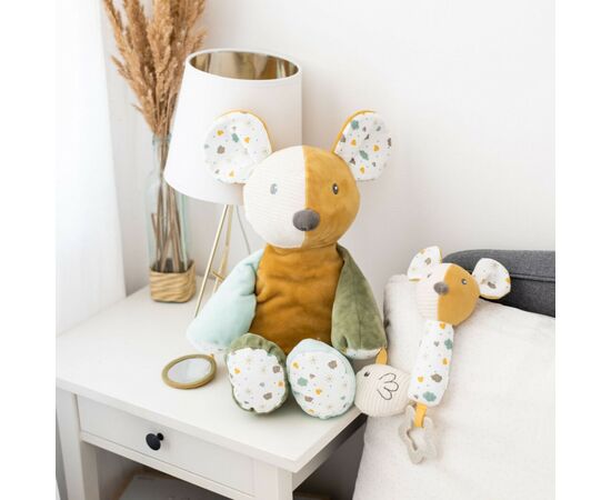 Погремушка Canpol плюшевая с пищалкой и прорезывателем Mouse (77/205), изображение 7