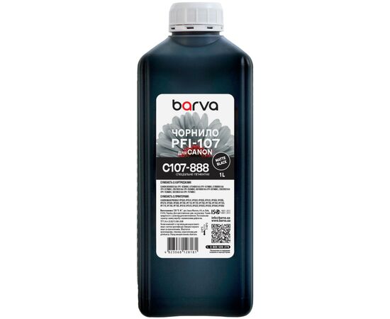 Чернила Barva Canon PFI-102/107 1L MBK (C107-888)