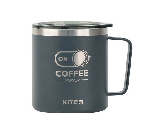 Поильник-непроливайка Kite Coffee ON термочашка 400 мл, графит (K22-379-01-2)