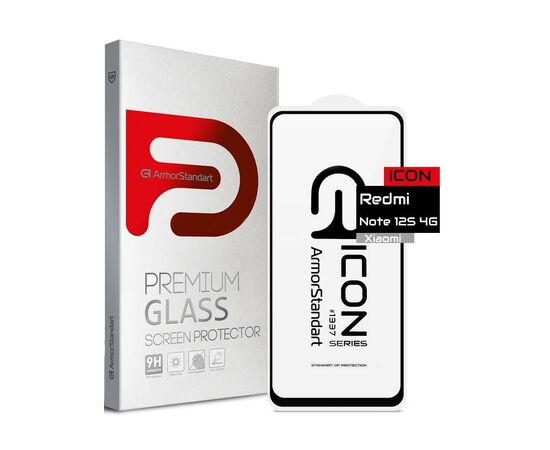 Стекло защитное Armorstandart Icon Xiaomi Redmi Note 12S 4G Black (ARM68031)