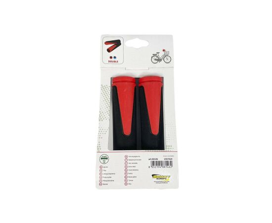 Гріпси Good Bike "DOUBLE" 2 шт 130 мм Red (88146R-IS), зображення 7 Гріпси Good Bike "DOUBLE" 2 шт 130 мм Red (88146R-IS), зображення 7