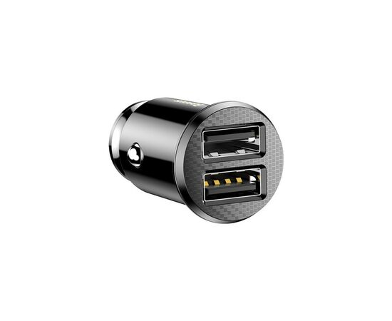 Зарядное устройство Baseus Grain Car Charger USB-A Black (CCALL-ML01), изображение 2 Зарядное устройство Baseus Grain Car Charger USB-A Black (CCALL-ML01), изображение 2