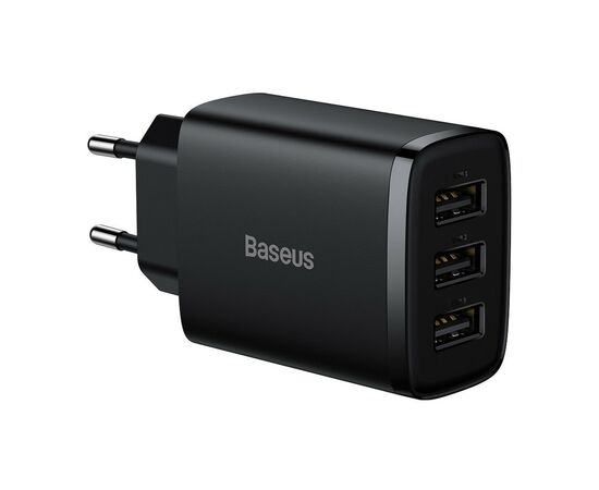 Зарядний пристрій Baseus Compact Charger 3U Black (CCXJ020101)