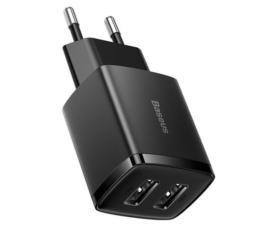 Зарядний пристрій Baseus Compact Charger 2U Black (CCXJ010201)