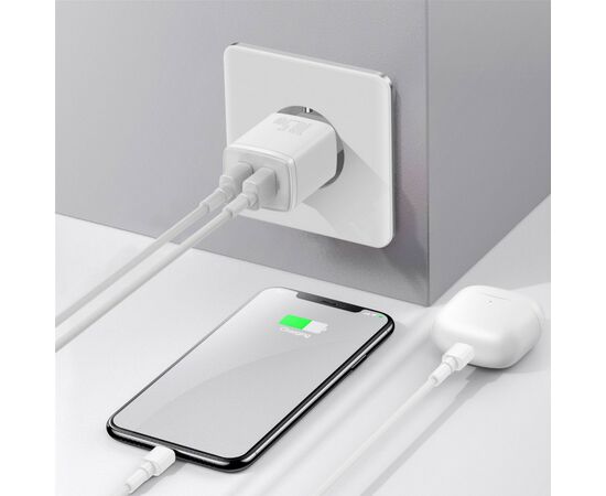 Зарядное устройство Baseus Compact Charger 2U White (CCXJ010202), изображение 6 Зарядное устройство Baseus Compact Charger 2U White (CCXJ010202), изображение 6