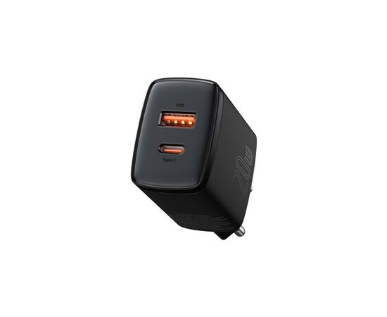 Зарядний пристрій Baseus Compact Quick Charger U+C 20W EU Black (CCXJ-B01)