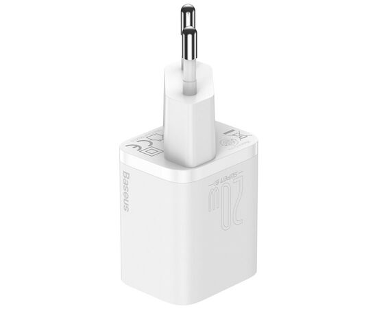 Зарядное устройство Baseus Super Si Quick Charger 1C 20W EU White (CCSUP-B02), изображение 3 Зарядное устройство Baseus Super Si Quick Charger 1C 20W EU White (CCSUP-B02), изображение 3