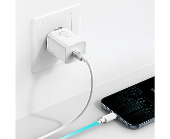 Зарядное устройство Baseus Super Si Quick Charger 1C 20W EU White (CCSUP-B02), изображение 6 Зарядное устройство Baseus Super Si Quick Charger 1C 20W EU White (CCSUP-B02), изображение 6