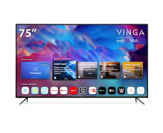 Телевизор Vinga S75UHD25BWEB