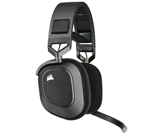 Наушники Corsair HS80 RGB Wireless Carbon (CA-9011235-EU), изображение 3 Наушники Corsair HS80 RGB Wireless Carbon (CA-9011235-EU), изображение 3