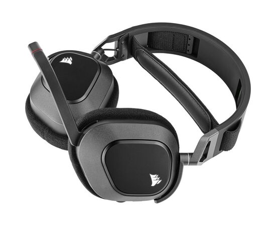 Наушники Corsair HS80 RGB Wireless Carbon (CA-9011235-EU), изображение 4 Наушники Corsair HS80 RGB Wireless Carbon (CA-9011235-EU), изображение 4
