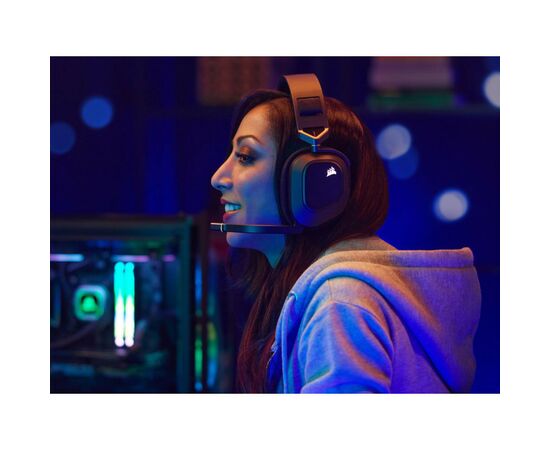 Наушники Corsair HS80 RGB Wireless Carbon (CA-9011235-EU), изображение 8 Наушники Corsair HS80 RGB Wireless Carbon (CA-9011235-EU), изображение 8