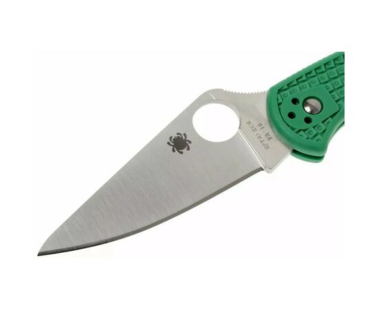 Нож Spyderco Delica 4 Flat Ground ACX 390 Green (C11FPGR), изображение 4 Нож Spyderco Delica 4 Flat Ground ACX 390 Green (C11FPGR), изображение 4