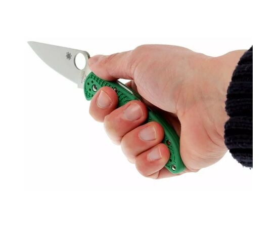 Нож Spyderco Delica 4 Flat Ground ACX 390 Green (C11FPGR), изображение 8 Нож Spyderco Delica 4 Flat Ground ACX 390 Green (C11FPGR), изображение 8