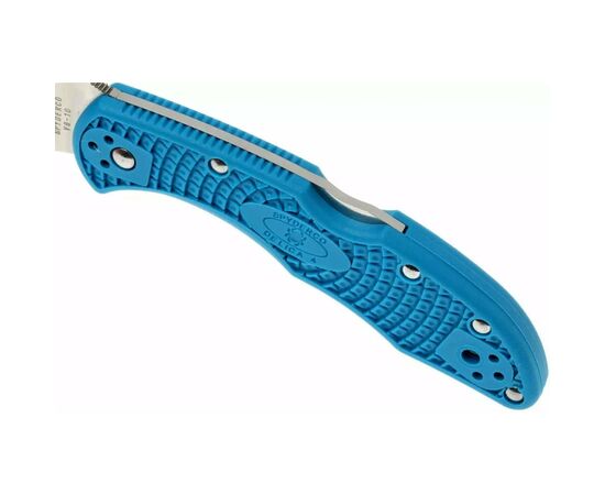 Нож Spyderco Delica 4 Flat Ground Blue (C11FPBL), изображение 4 Нож Spyderco Delica 4 Flat Ground Blue (C11FPBL), изображение 4