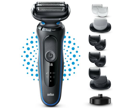 Электробритва Braun Series 5 51-B4650cs BLACK / BLUE, изображение 2 Электробритва Braun Series 5 51-B4650cs BLACK / BLUE, изображение 2