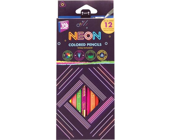 Карандаши цветные Cool For School Neon 12 цветов (CF15167)