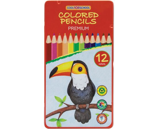 Карандаши цветные Cool For School Premium трехгранные, 12 цветов (CF15178)