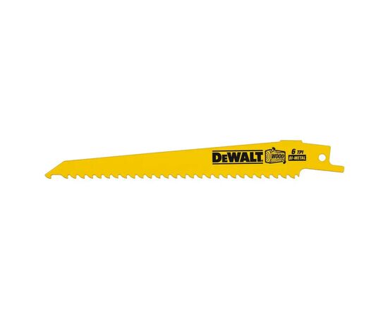 Полотно DeWALT пильное биметаллическое, быстрый пропил, 152 мм, 6 TPI, 5 шт (DT2359), изображение 2 Полотно DeWALT пильное биметаллическое, быстрый пропил, 152 мм, 6 TPI, 5 шт (DT2359), изображение 2