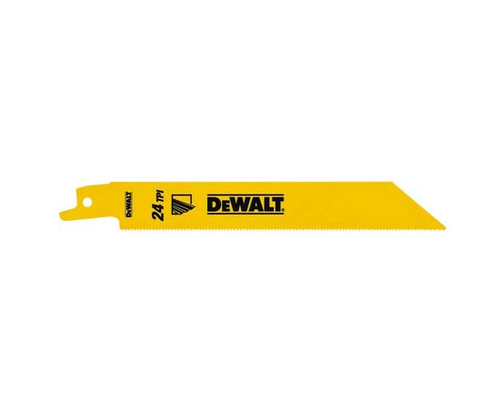 Полотно DeWALT пильное биметаллическое, чистый пропил, 152 мм, 23 TPI, 5 шт (DT2385), изображение 2 Полотно DeWALT пильное биметаллическое, чистый пропил, 152 мм, 23 TPI, 5 шт (DT2385), изображение 2