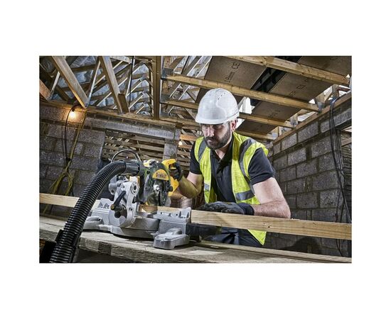 Торцовочная пила DeWALT 1400 Вт, диск 216х30 мм, 4500 об/мин, XPS, вес 11.5 кг (DWS774), изображение 6 Торцовочная пила DeWALT 1400 Вт, диск 216х30 мм, 4500 об/мин, XPS, вес 11.5 кг (DWS774), изображение 6