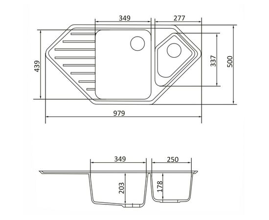 Мийка кухонна GRANADO IBIZA marron (gr1806), зображення 7