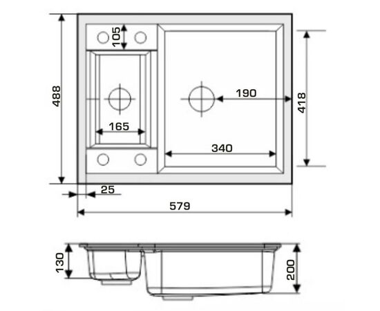 Мойка кухонная GRANADO SAMORA grafito (gr0909), изображение 8 Мойка кухонная GRANADO SAMORA grafito (gr0909), изображение 8