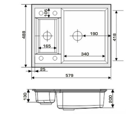 Мойка кухонная GRANADO SAMORA gris (gr0908), изображение 8 Мойка кухонная GRANADO SAMORA gris (gr0908), изображение 8