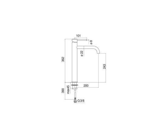 Смеситель NOBILI LV00128CR, изображение 2 Смеситель NOBILI LV00128CR, изображение 2