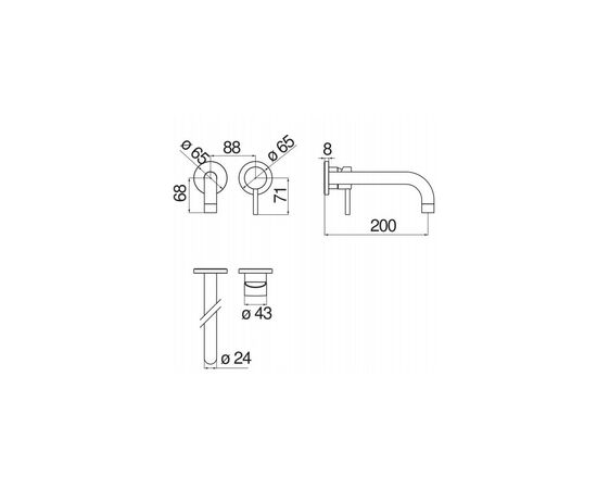 Смеситель NOBILI LV00199/1BM, изображение 2 Смеситель NOBILI LV00199/1BM, изображение 2