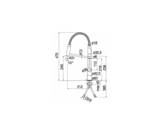 Смеситель NOBILI MV123300CR, изображение 2 Смеситель NOBILI MV123300CR, изображение 2