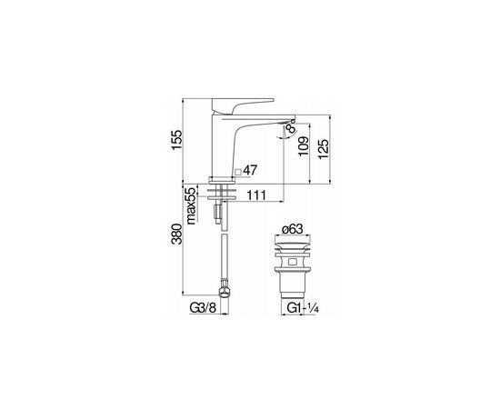 Смеситель NOBILI SE124118/2CR, изображение 2 Смеситель NOBILI SE124118/2CR, изображение 2
