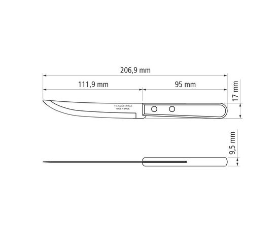 Кухонный нож Tramontina Dynamic Steak 127 мм (22321/105), изображение 3 Кухонный нож Tramontina Dynamic Steak 127 мм (22321/105), изображение 3