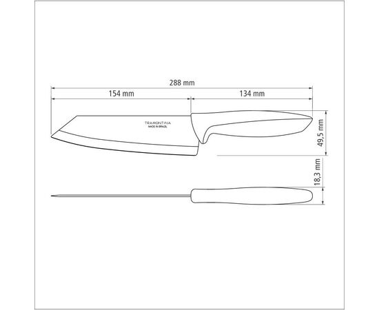 Кухонный нож Tramontina Plenus Black 152 мм (23443/106), изображение 4 Кухонный нож Tramontina Plenus Black 152 мм (23443/106), изображение 4