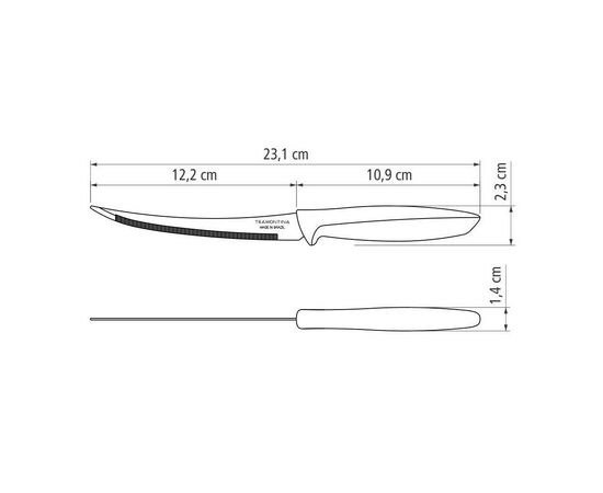 Кухонний ніж Tramontina Plenus Black Tomato 127мм (23428/105), зображення 3 Кухонний ніж Tramontina Plenus Black Tomato 127мм (23428/105), зображення 3