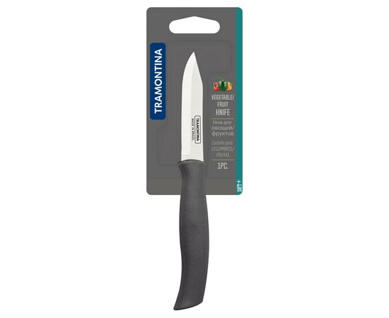 Кухонный нож Tramontina Soft Plus Grey Vegetable 76 мм (23660/163), изображение 3 Кухонный нож Tramontina Soft Plus Grey Vegetable 76 мм (23660/163), изображение 3