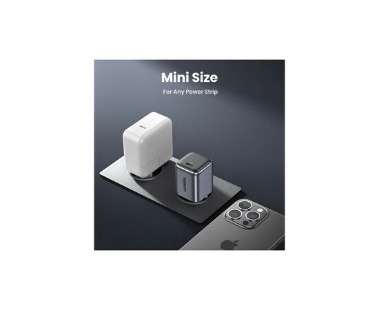 Зарядний пристрій Ugreen Nexode Mini 20W PD GaN Tech Whit ePD3.0 (PD2.0) QC4.0+ (QC4.0/QC3.0/QC2.0) (CD318/15324), зображення 7