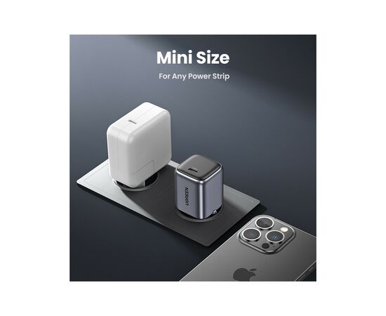 Зарядний пристрій Ugreen Nexode Mini 20W PD GaN Tech Whit ePD3.0 (PD2.0) QC4.0+ (QC4.0/QC3.0/QC2.0) (CD319/15326), зображення 8