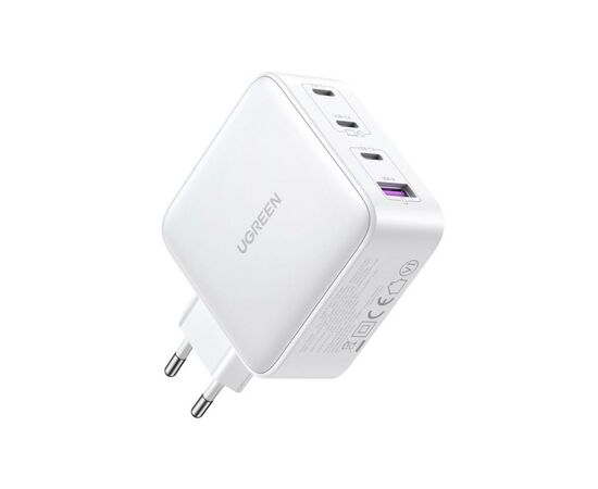 Зарядний пристрій Ugreen Nexode USB-A+3*USB-C 100W GaN Te ch Fast White (CD226/15337), зображення 3